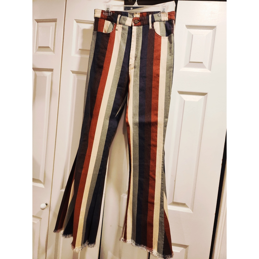 Show Me Your MuMu Striped Flared Women's Jeans Sz. 30